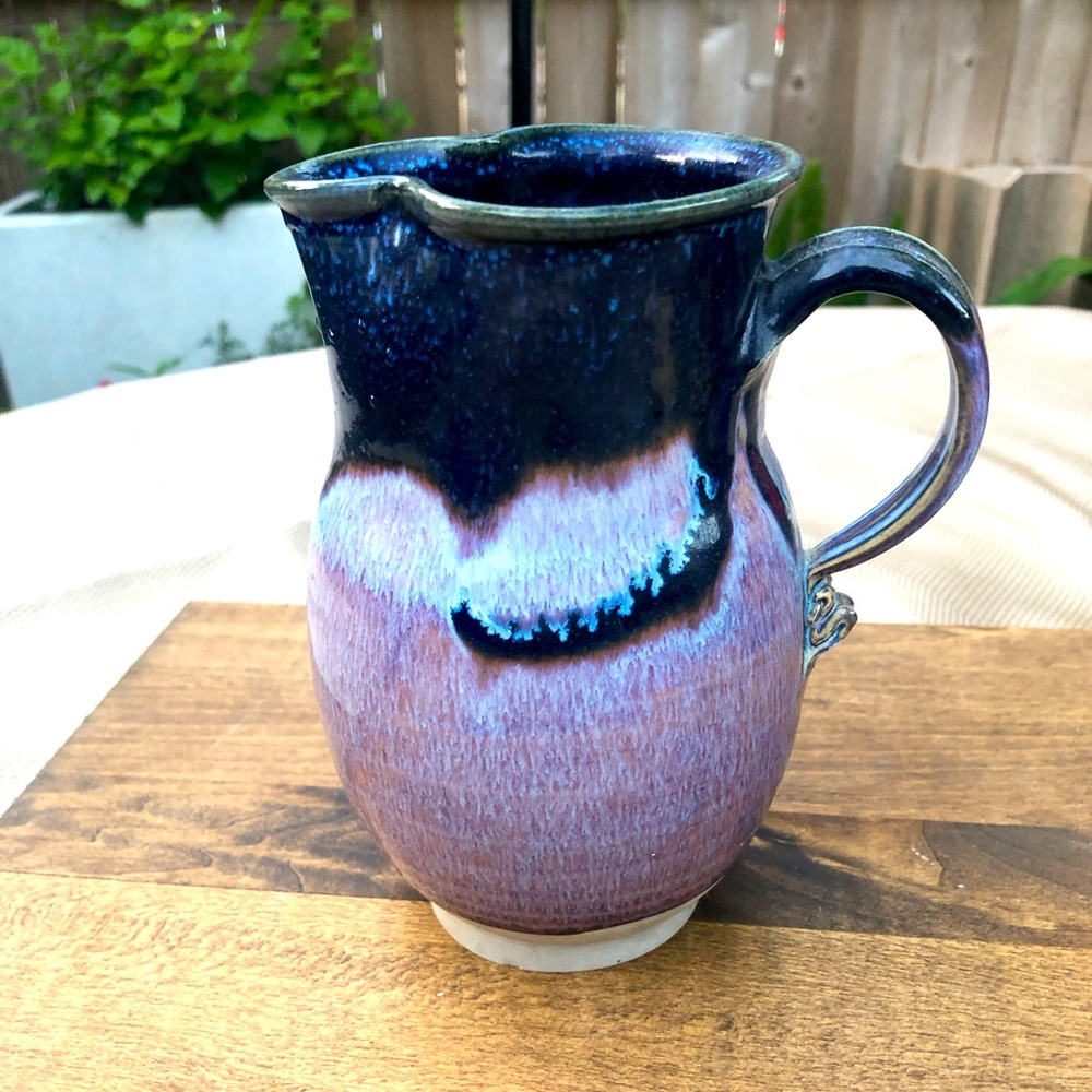 Signed Bill Hunt 1/88 Rare Vintage Small Handmade Glazed Pitcher